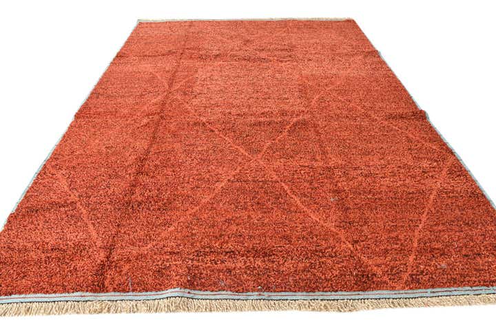 8' 10 x 12' 4 Hand Knotted Moroccan Wool Rug