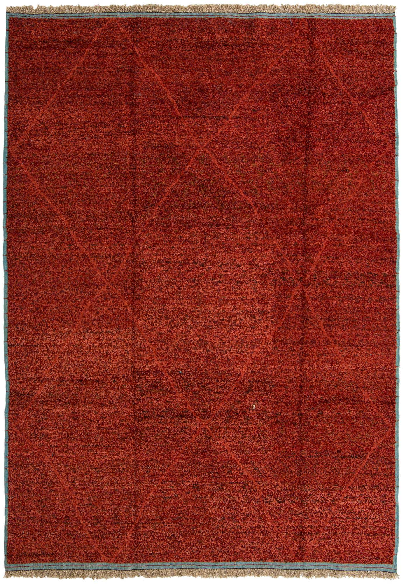 8' 10 x 12' 4 Hand Knotted Moroccan Wool Rug