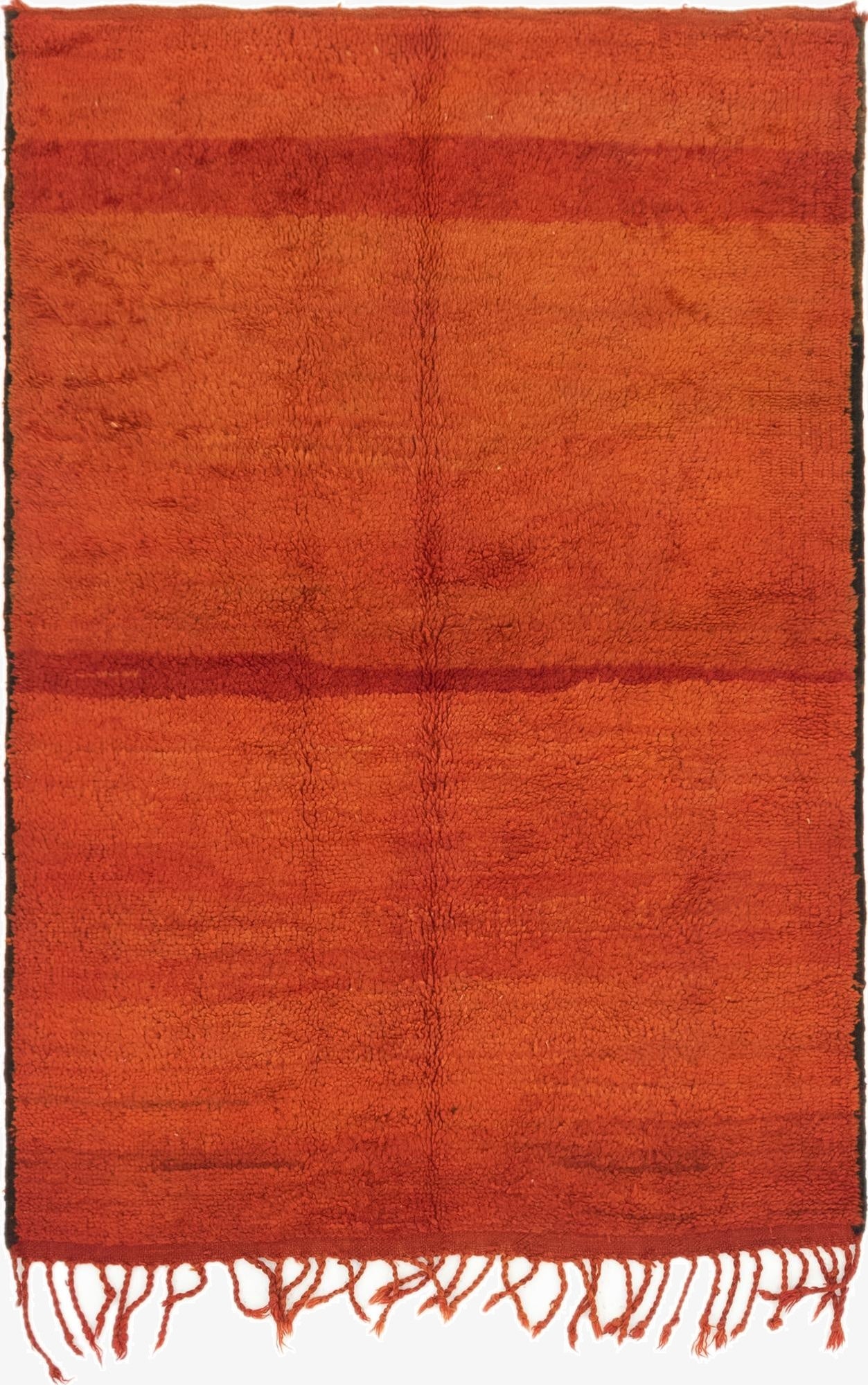 4' 3 x 6'  Hand Knotted Moroccan Wool Rug