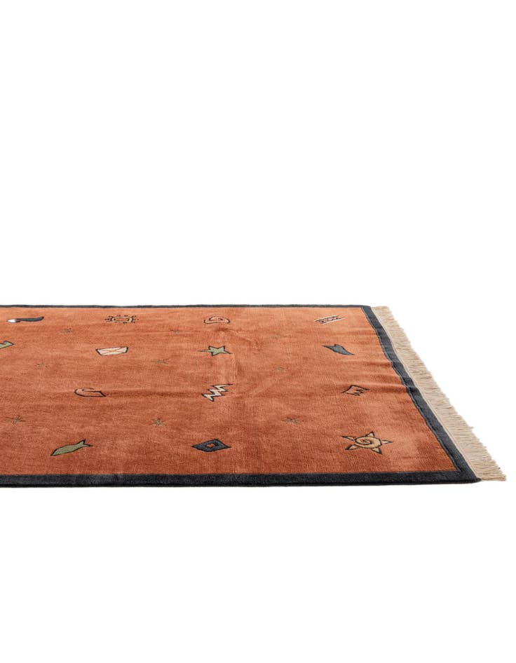 Detail image of 6' 7 x 9' 7 Hand Knotted Nepal Wool Rug