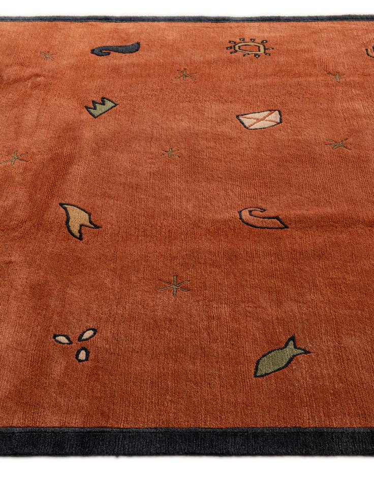 Detail image of 6' 7 x 9' 7 Hand Knotted Nepal Wool Rug