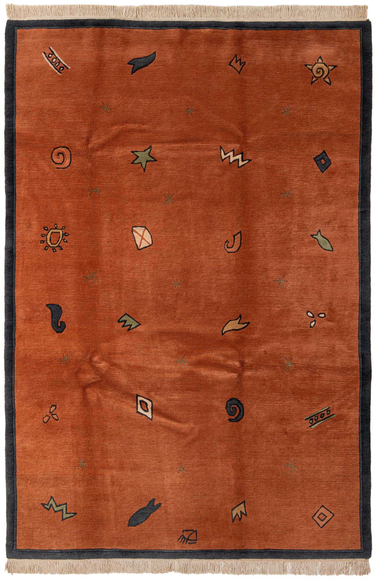 6' 7 x 9' 7 Hand Knotted Nepal Wool Rug