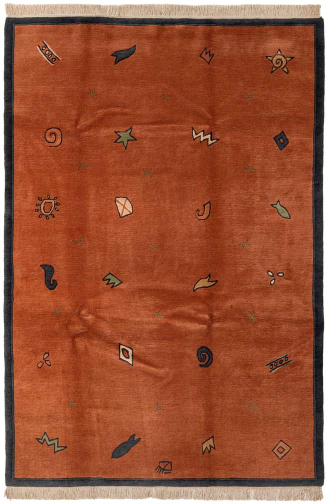 6' 7 x 9' 7 Hand Knotted Nepal Wool Rug