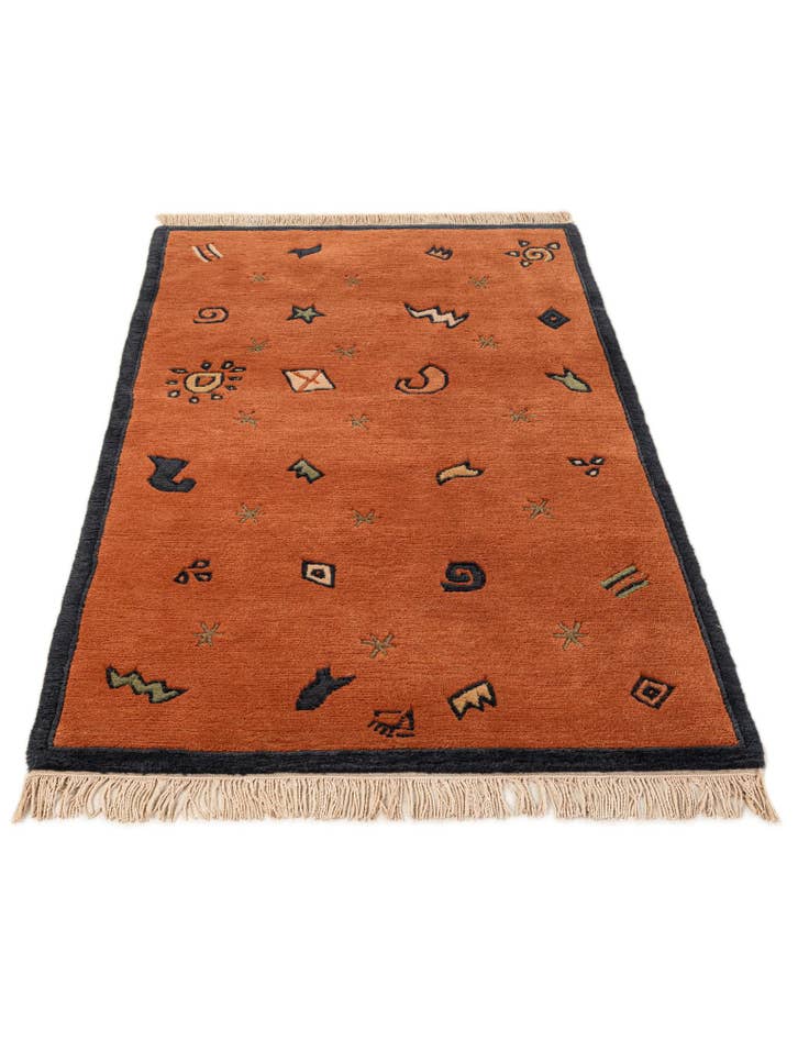 Detail image of 3' 2 x 5' Hand Knotted Nepal Wool Rug