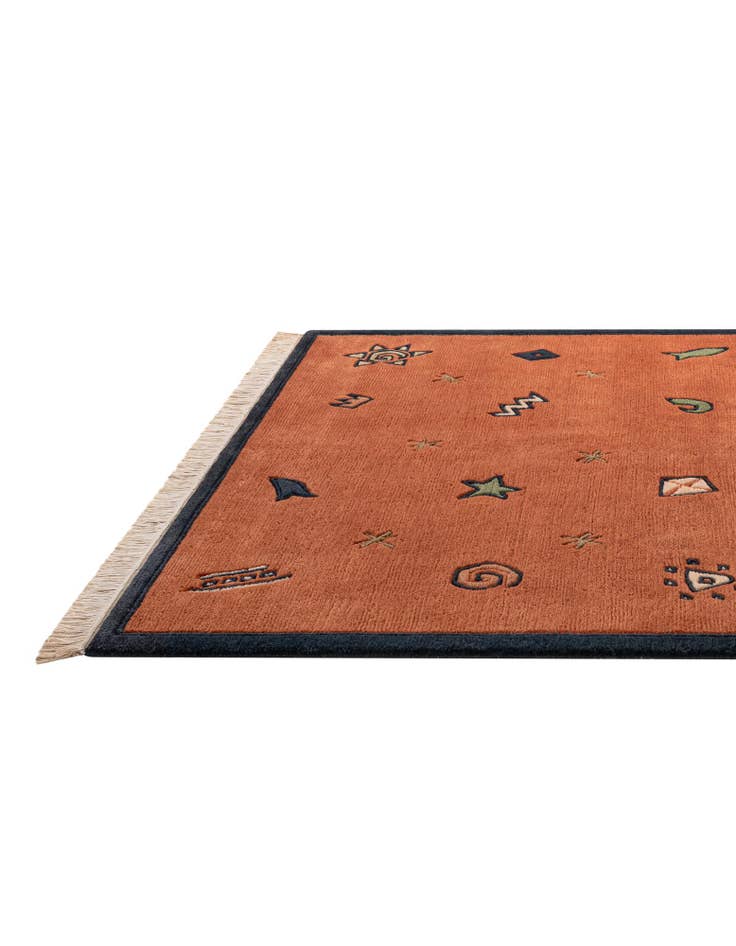 Detail image of 4' 8 x 6' 7 Hand Knotted Nepal Wool Rug