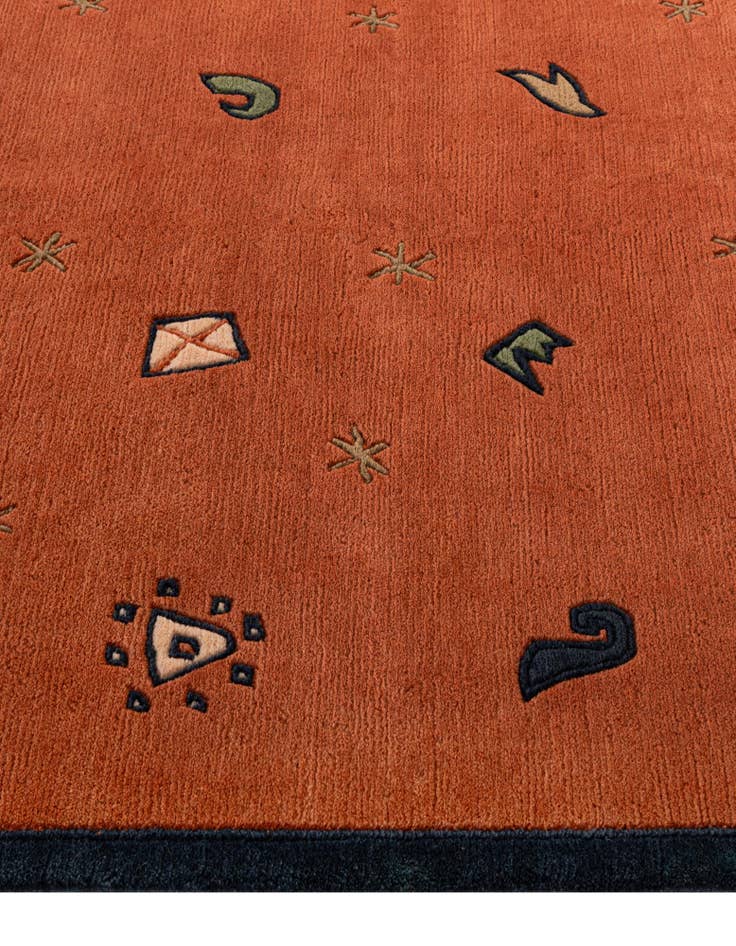 Detail image of 4' 8 x 6' 7 Hand Knotted Nepal Wool Rug