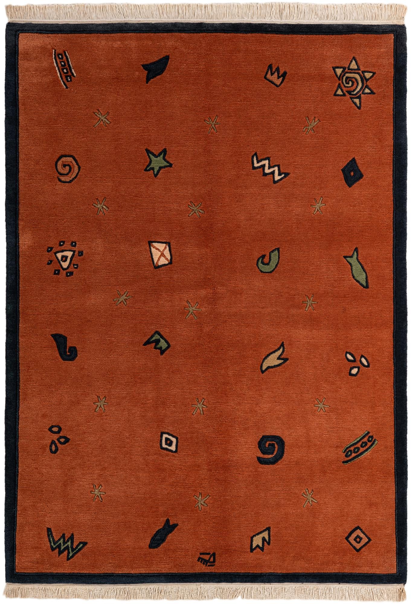 4' 8 x 6' 7 Hand Knotted Nepal Wool Rug