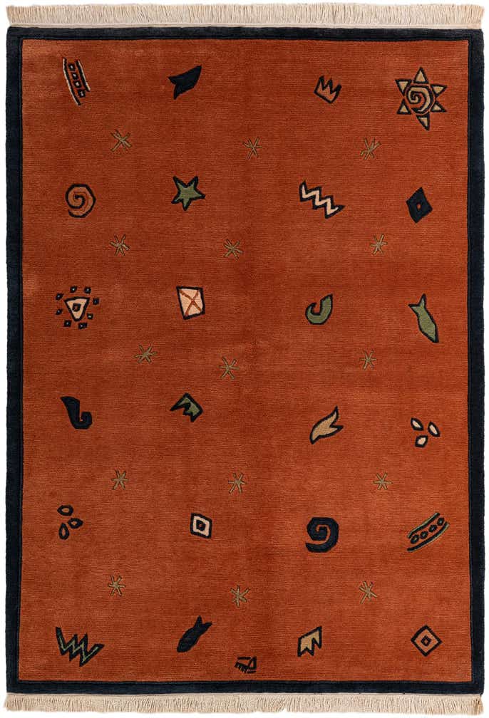 4' 8 x 6' 7 Hand Knotted Nepal Wool Rug