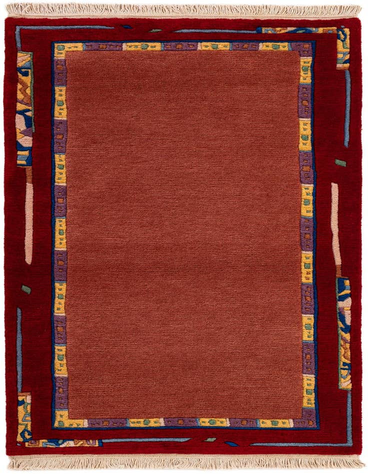 Detail image of 2' 6 x 4' 9 Hand Knotted Nepal Wool Rug