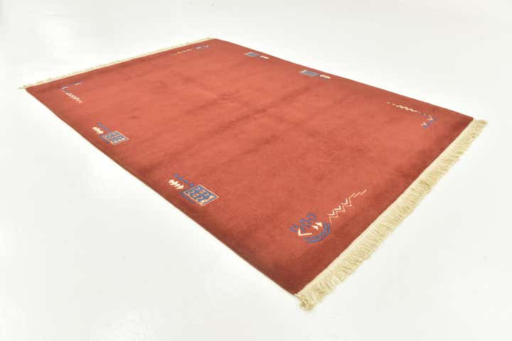 5' 7 x 7' 9 Hand Knotted Nepal Wool Rug