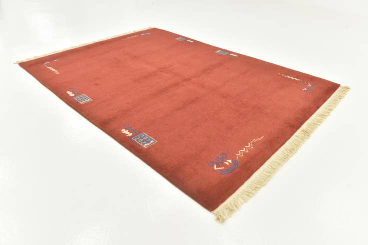 Detail image of 5' 7 x 7' 9 Hand Knotted Nepal Wool Rug