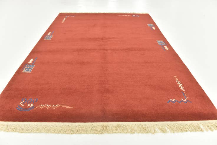 Detail image of 5' 7 x 7' 9 Hand Knotted Nepal Wool Rug