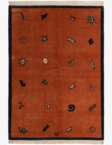 4' 8 x 6' 7 Hand Knotted Nepal Wool Rug