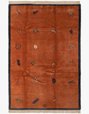 6' 7 x 9' 7 Hand Knotted Nepal Wool Rug