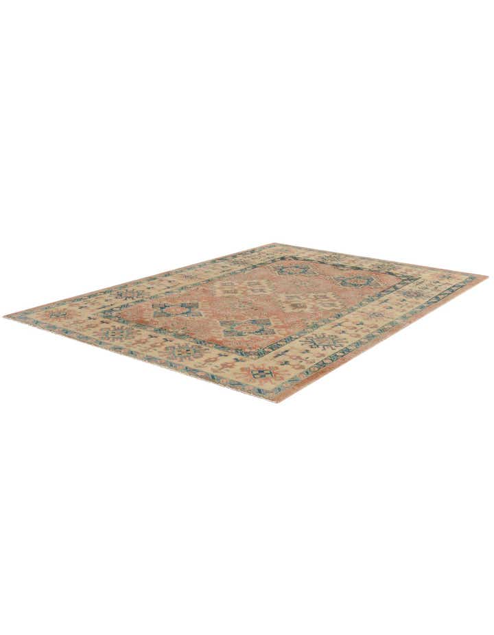 4' x 5' 9 Hand Knotted Oushak Wool Rug