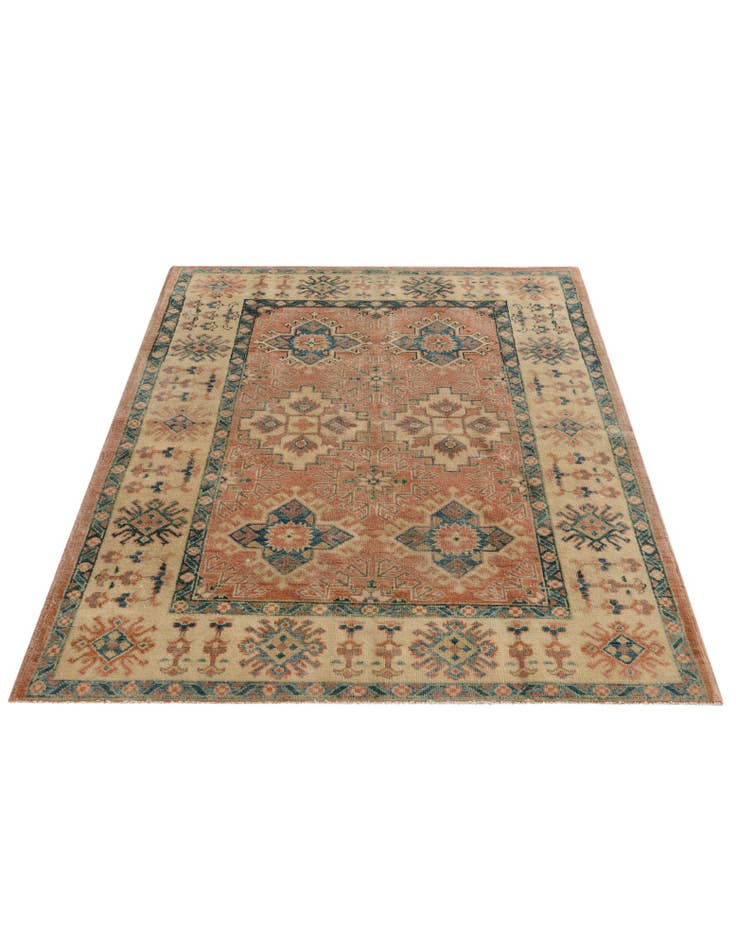Detail image of 4' x 5' 9 Hand Knotted Oushak Wool Rug
