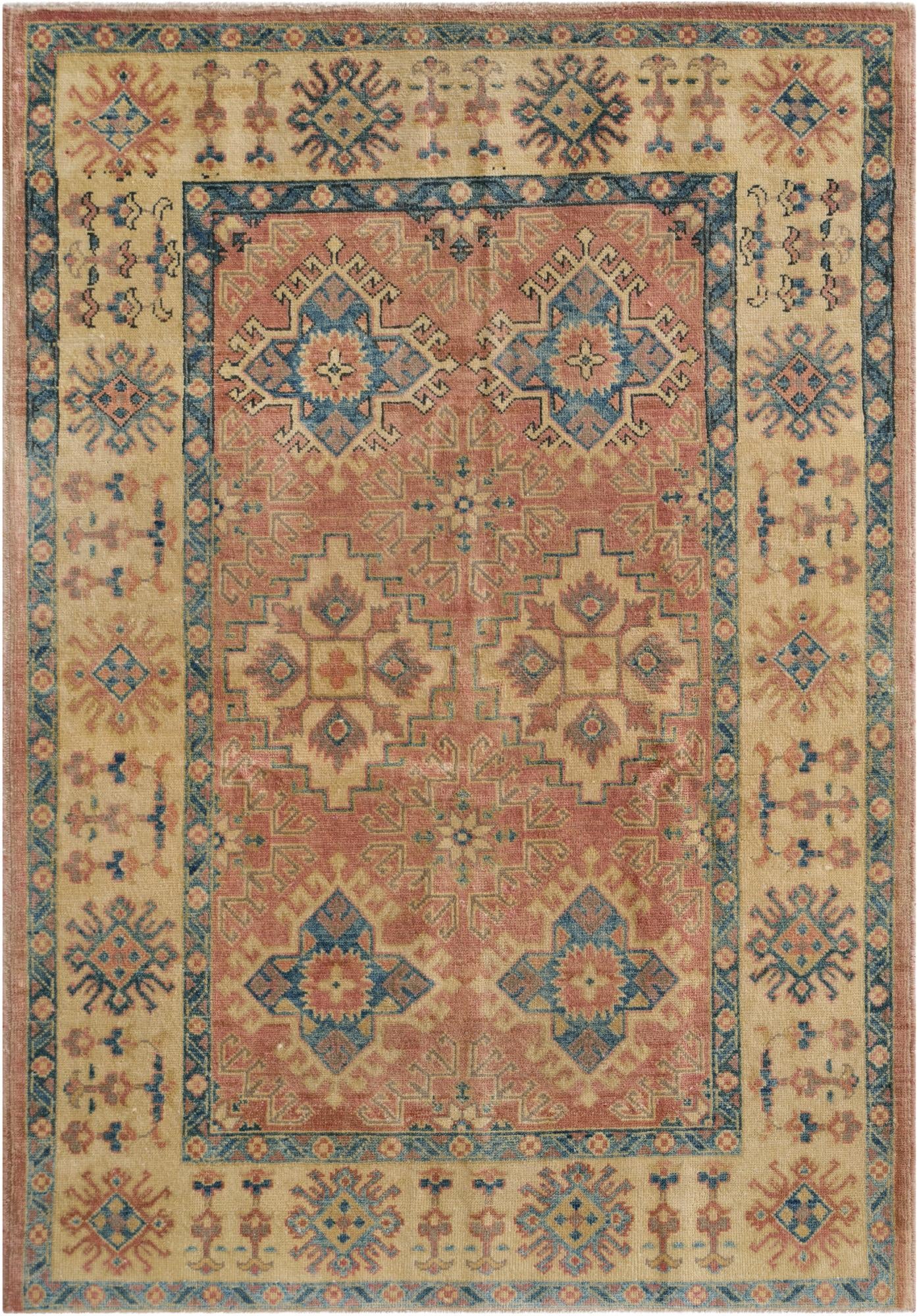 4' x 5' 9  Hand Knotted Oushak Wool Rug