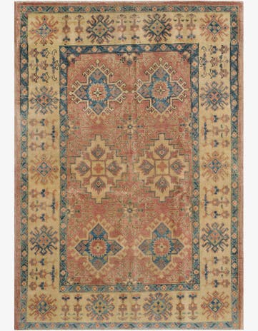 4' x 5' 9 Hand Knotted Oushak Wool Rug