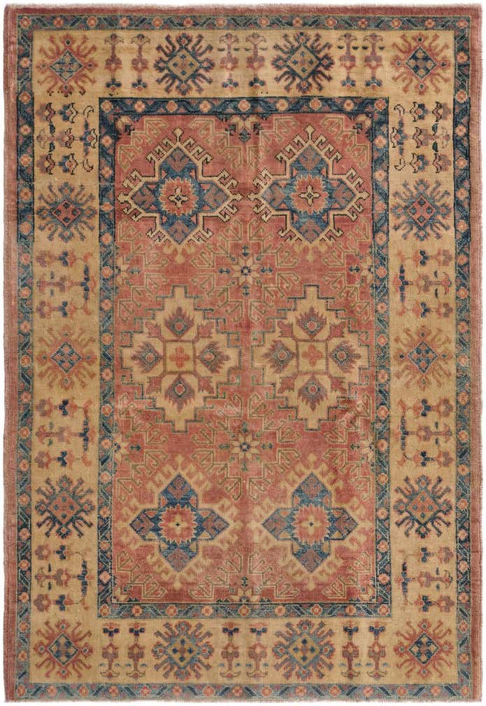 4' x 5' 9 Hand Knotted Oushak Wool Rug