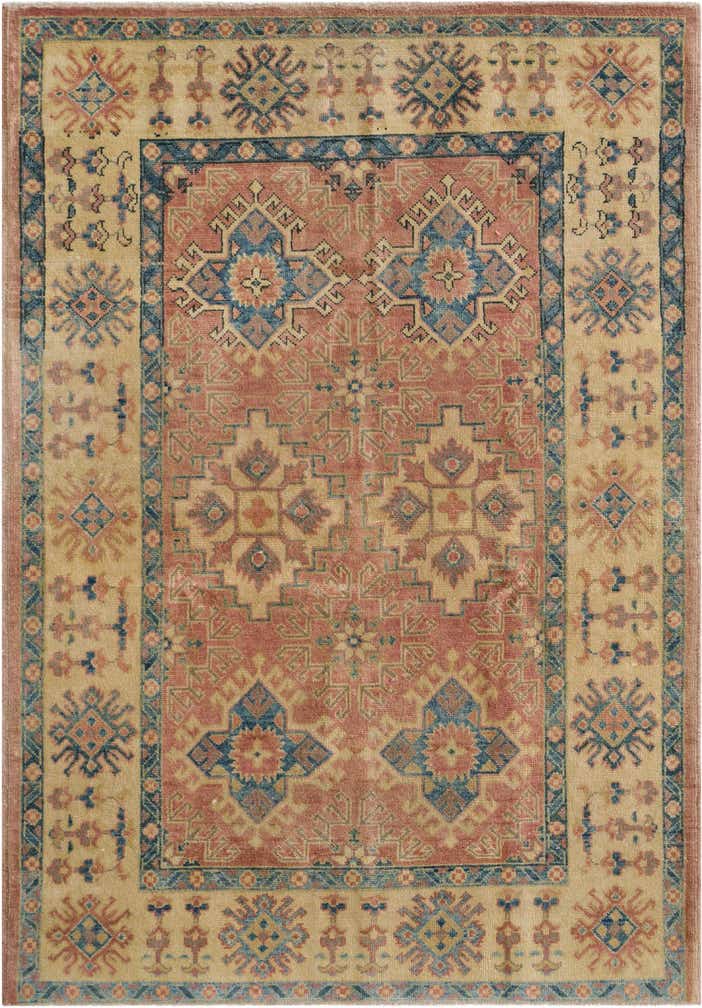4' x 5' 9 Hand Knotted Oushak Wool Rug