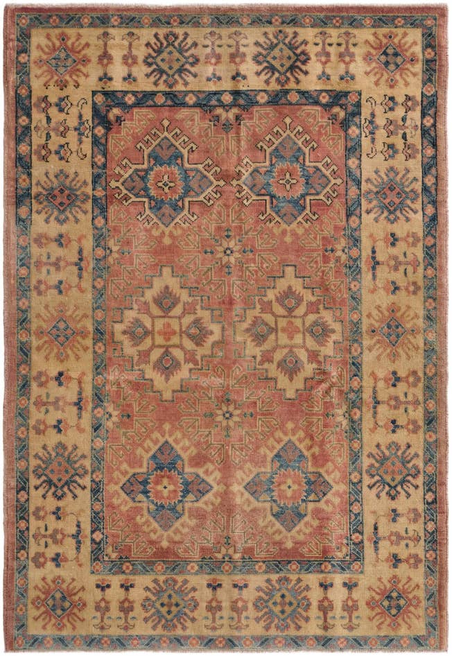 Detail image of 4' x 5' 9 Hand Knotted Oushak Wool Rug