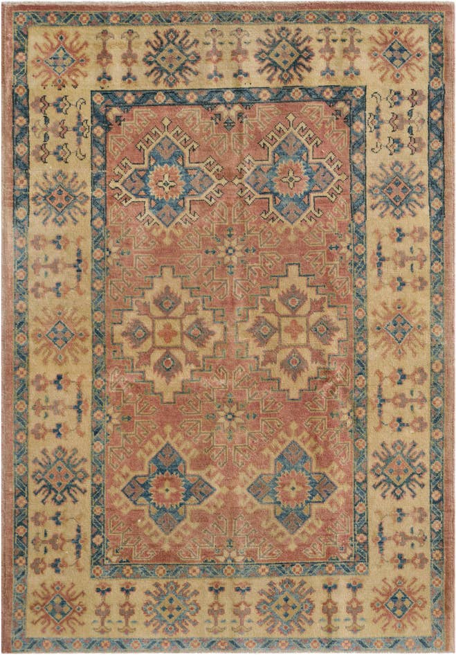 Detail image of 4' x 5' 9 Hand Knotted Oushak Wool Rug