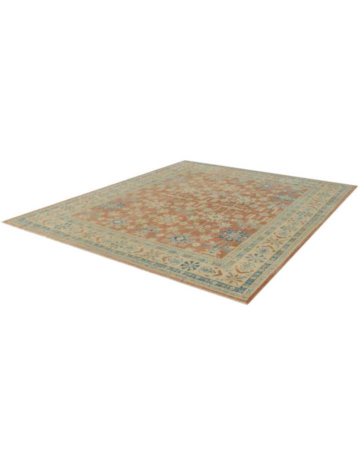 8' 1 x 9' 9 Hand Knotted Oushak Wool Rug