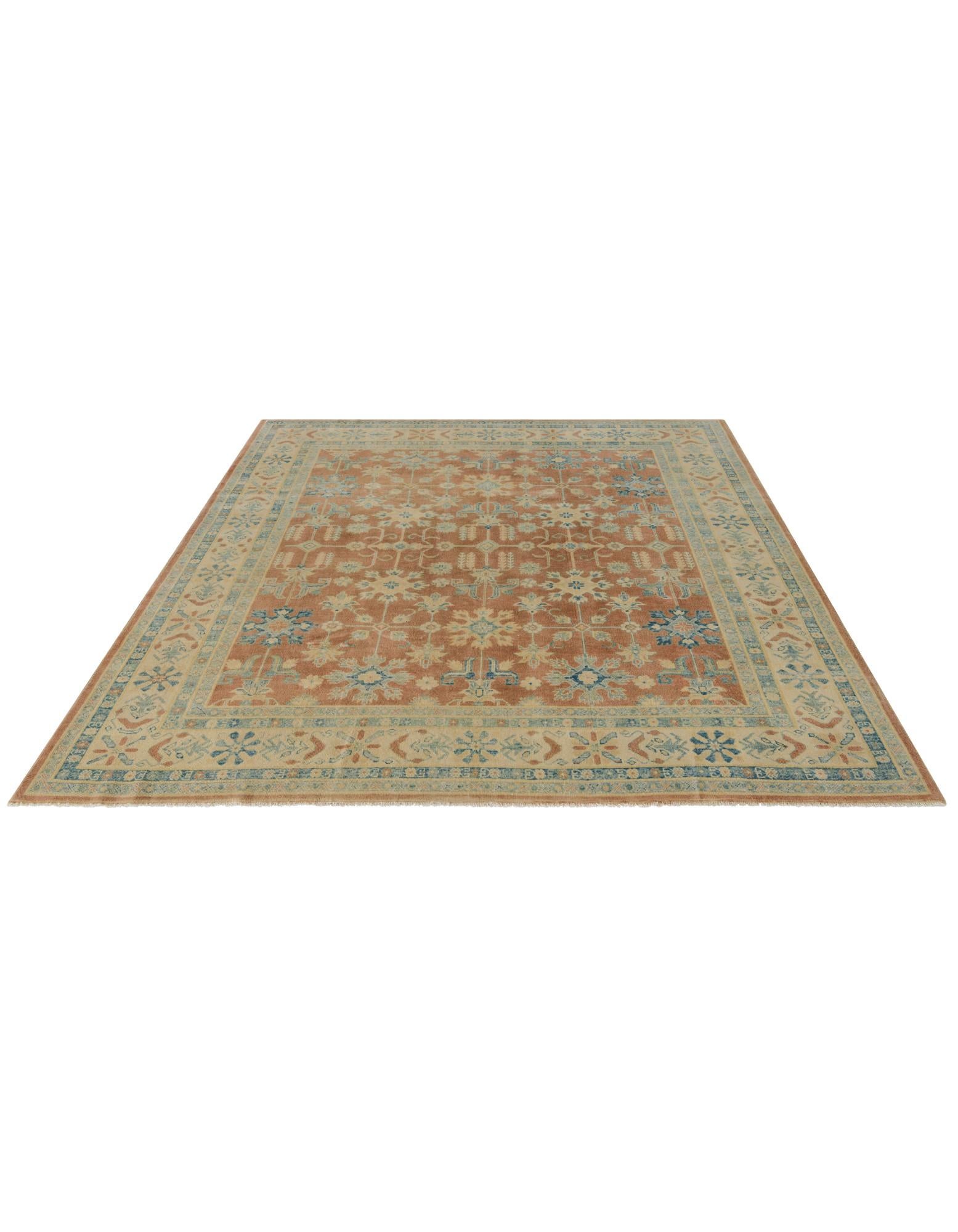 8' 1 x 9' 9 Hand Knotted Oushak Wool Rug
