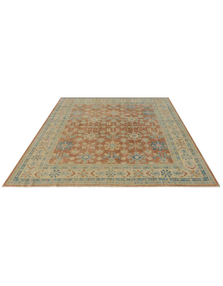 Detail image of 8' 1 x 9' 9 Hand Knotted Oushak Wool Rug