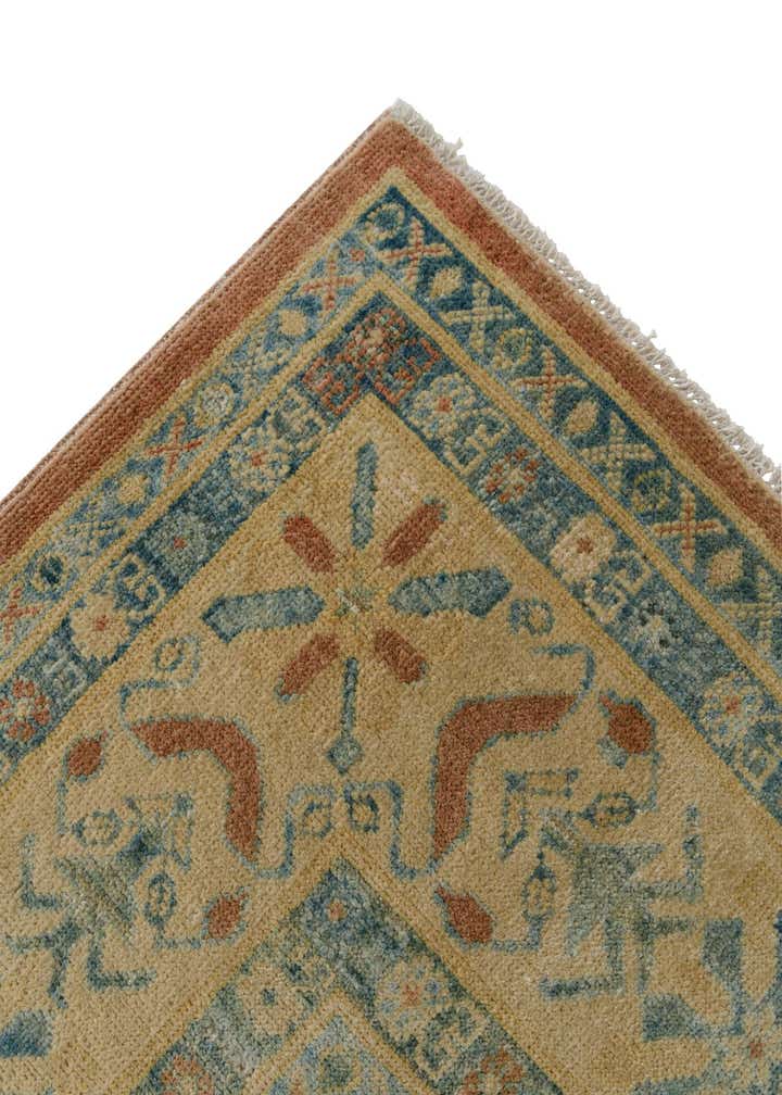 8' 1 x 9' 9 Hand Knotted Oushak Wool Rug
