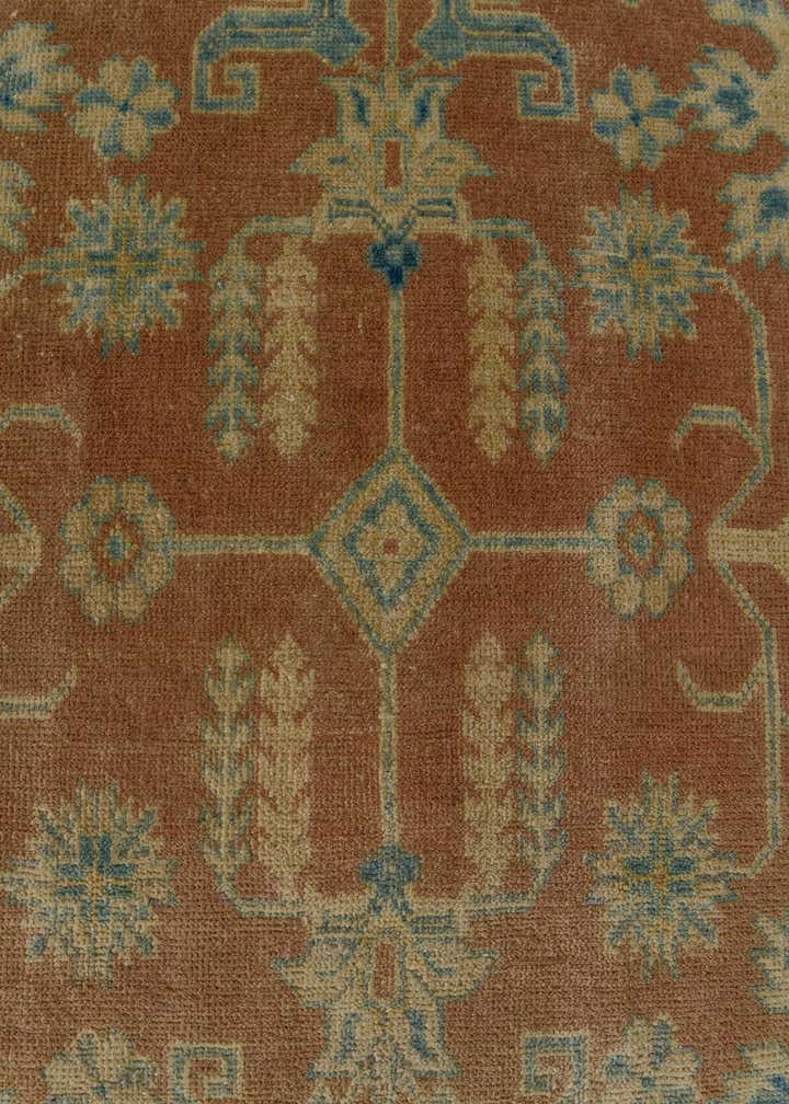 8' 1 x 9' 9 Hand Knotted Oushak Wool Rug