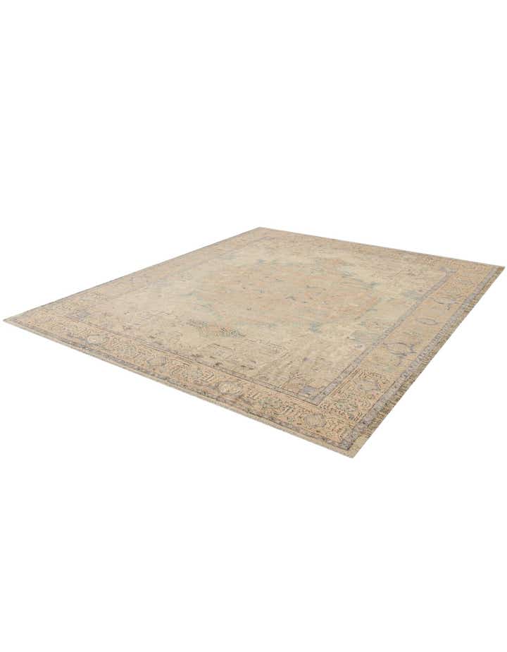 8' 5 x 10' 2 Hand Knotted Oushak Wool Rug