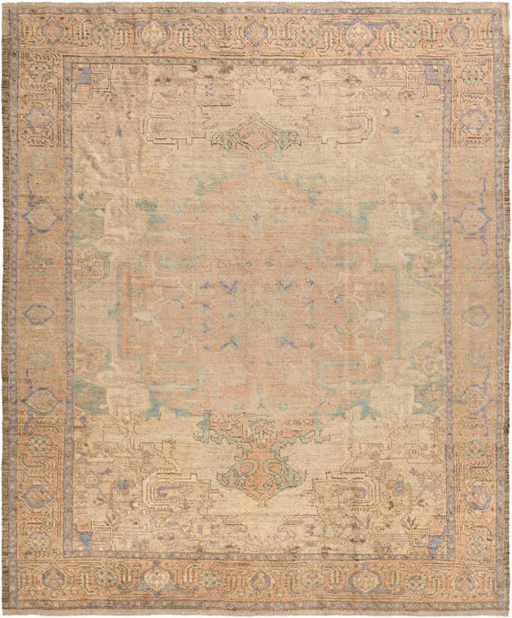 8' 5 x 10' 2 Hand Knotted Oushak Wool Rug