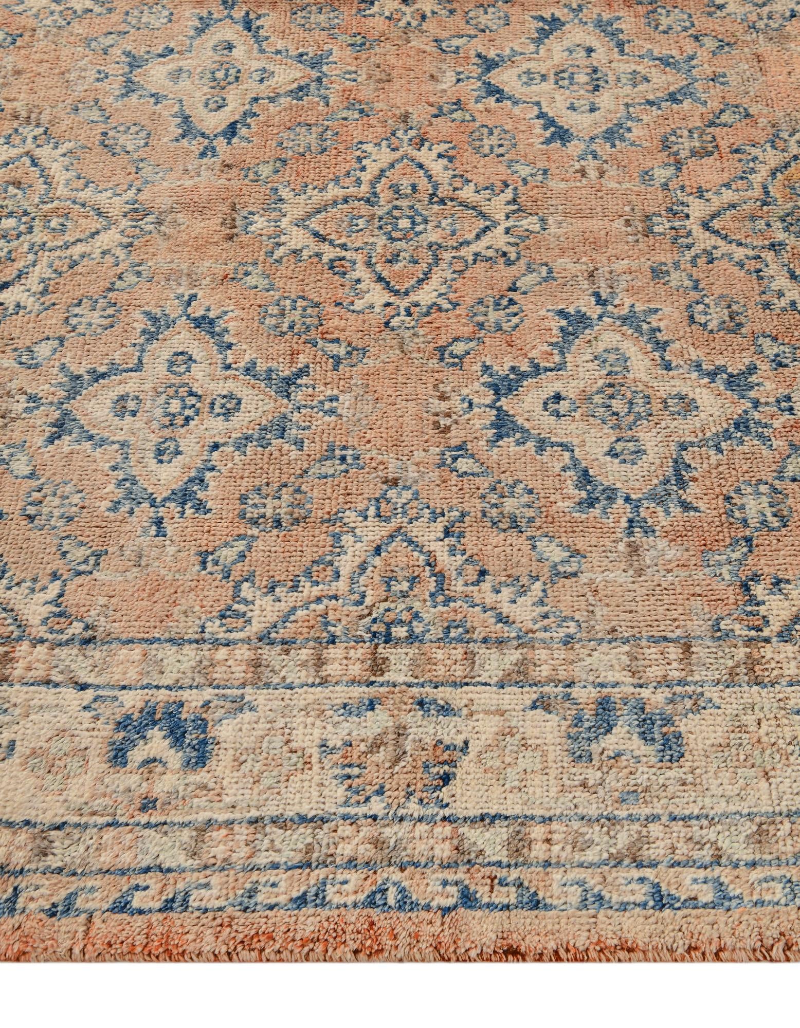 5' 2 x 6' 11 Hand Knotted Oushak Wool Rug