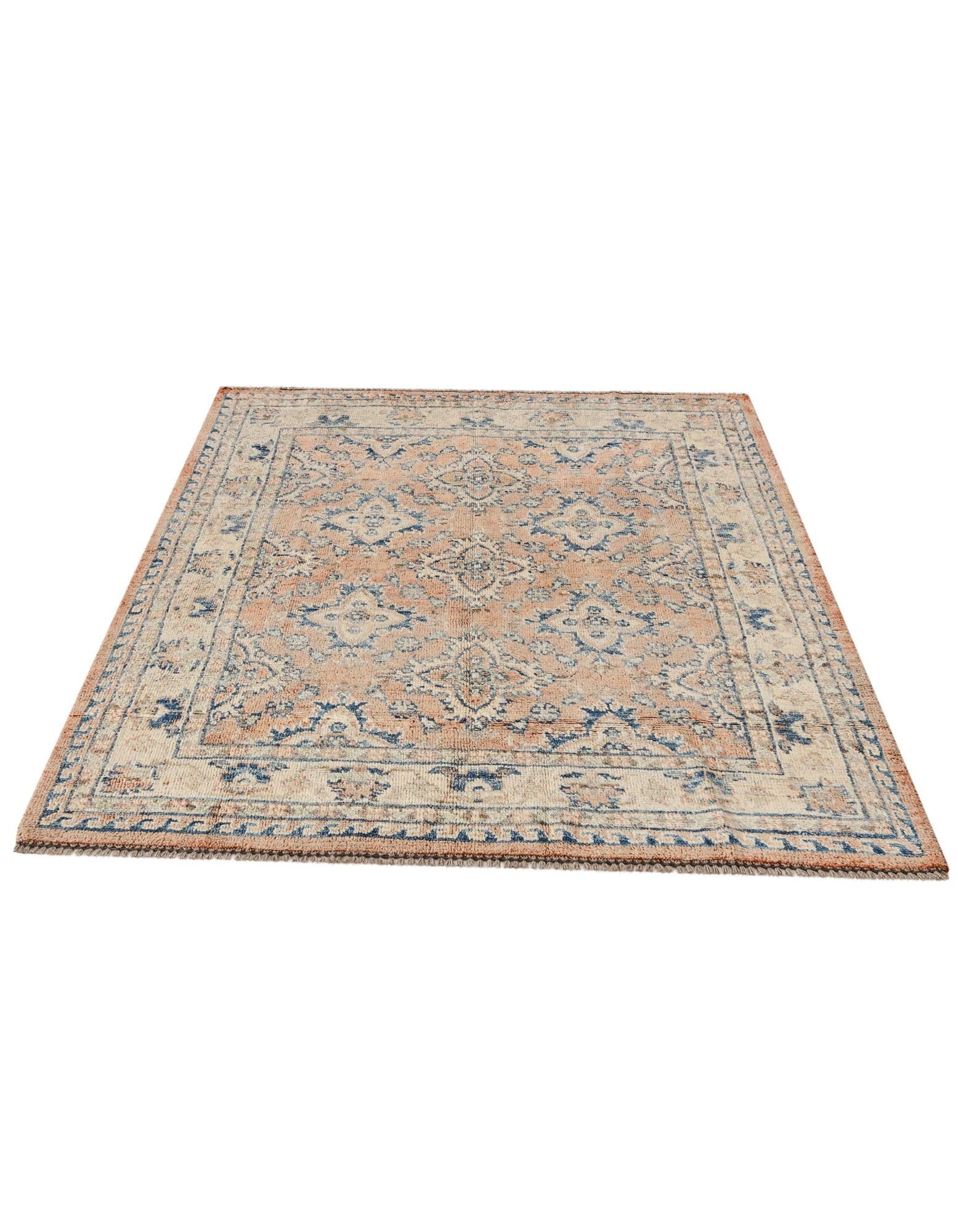 5' 2 x 6' 11 Hand Knotted Oushak Wool Rug