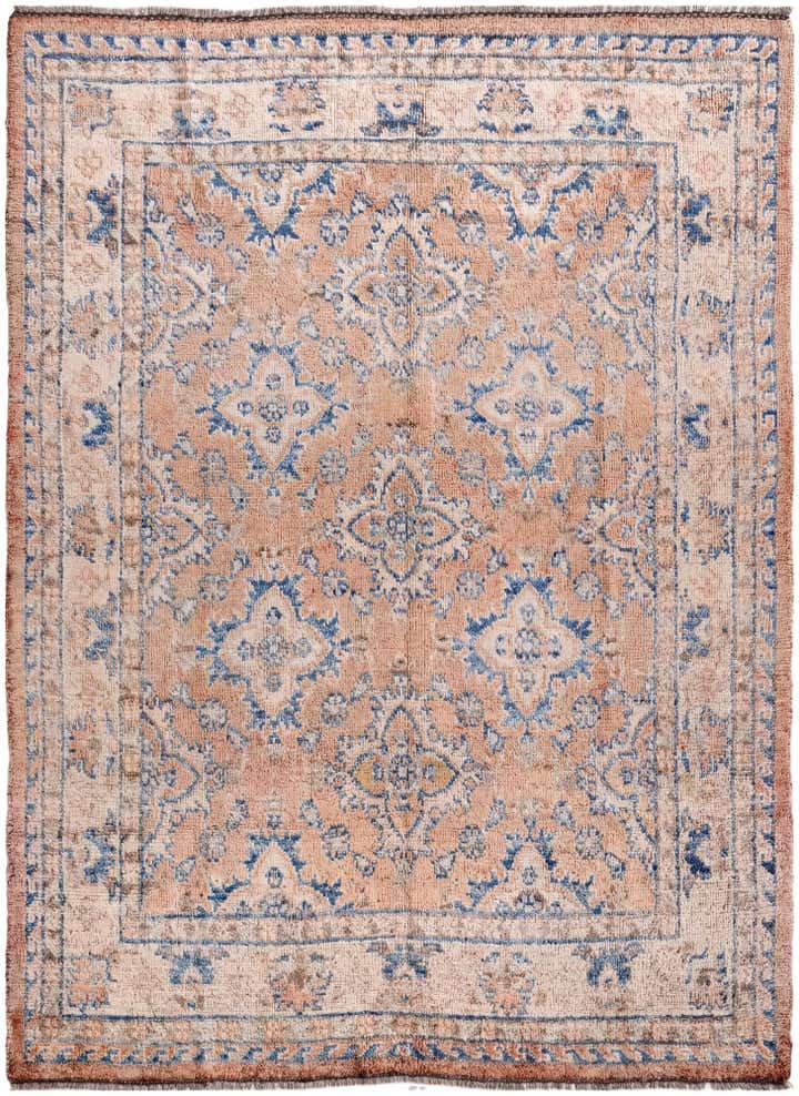 5' 2 x 6' 11 Hand Knotted Oushak Wool Rug