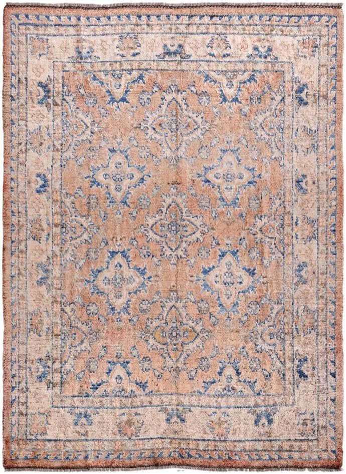 Detail image of 5' 2 x 6' 11 Hand Knotted Oushak Wool Rug