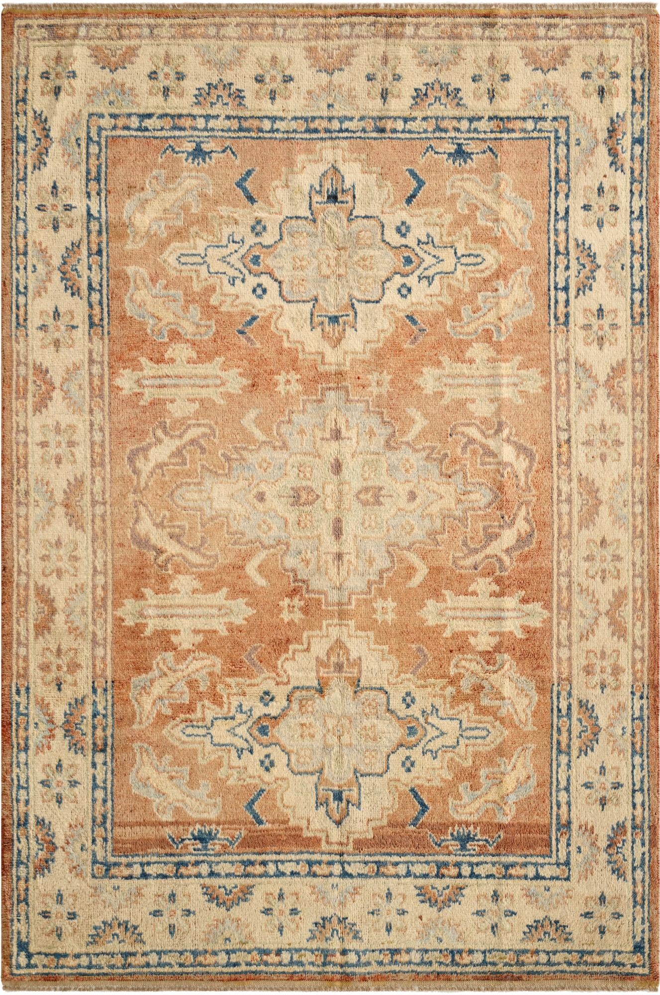 5' 6 x 8' 3  Hand Knotted Oushak Wool Rug