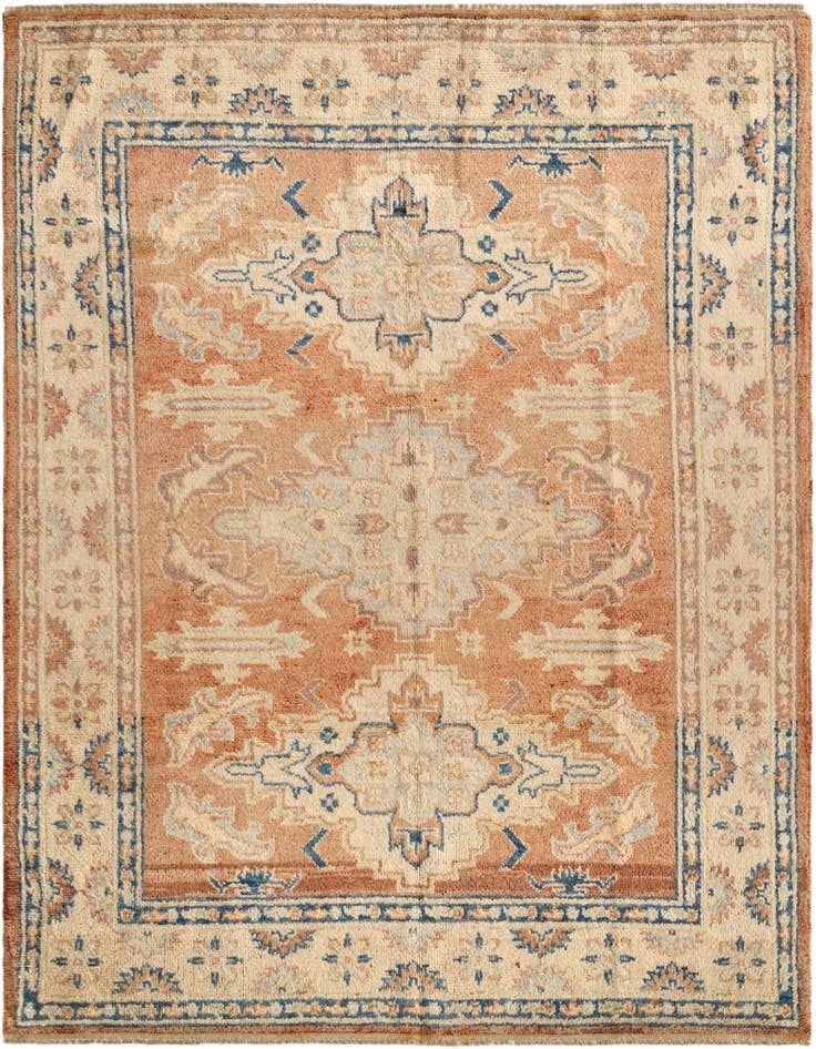 Detail image of 5' 6 x 8' 3 Hand Knotted Oushak Wool Rug