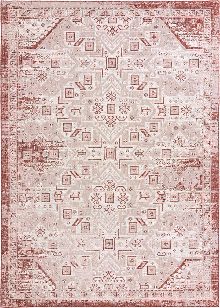10' x 14' Easy-Clean Aztec Indoor / Outdoor Rug