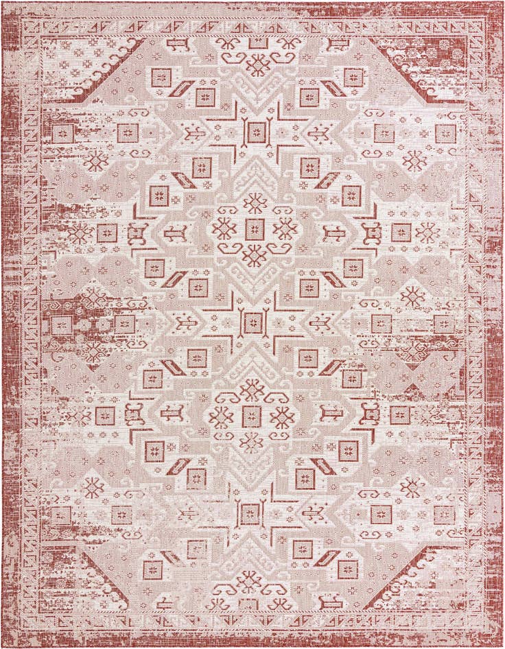 Detail image of 10' x 14' Easy-Clean Aztec Indoor / Outdoor Rug