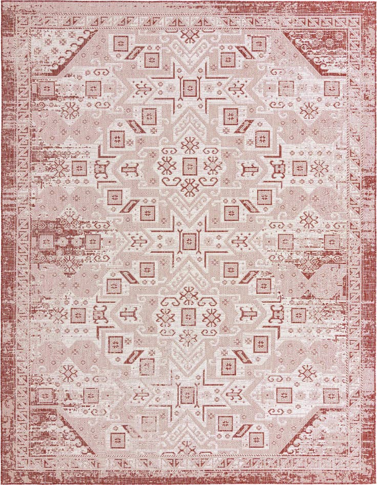 Detail image of 10' x 13' Easy-Clean Aztec Indoor / Outdoor Rug
