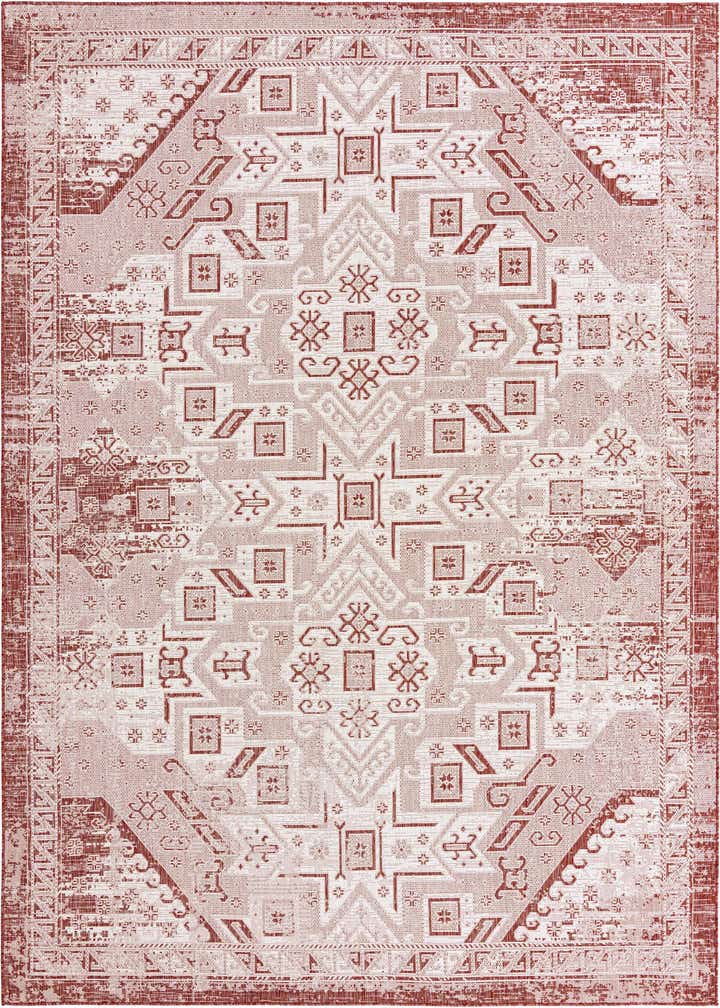 9' x 12' Easy-Clean Aztec Indoor / Outdoor Rug