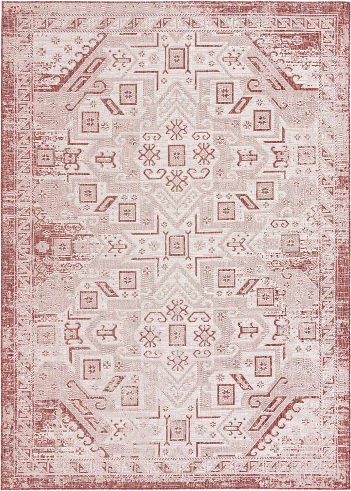 7' 10 x 11' Easy-Clean Aztec Indoor / Outdoor Rug