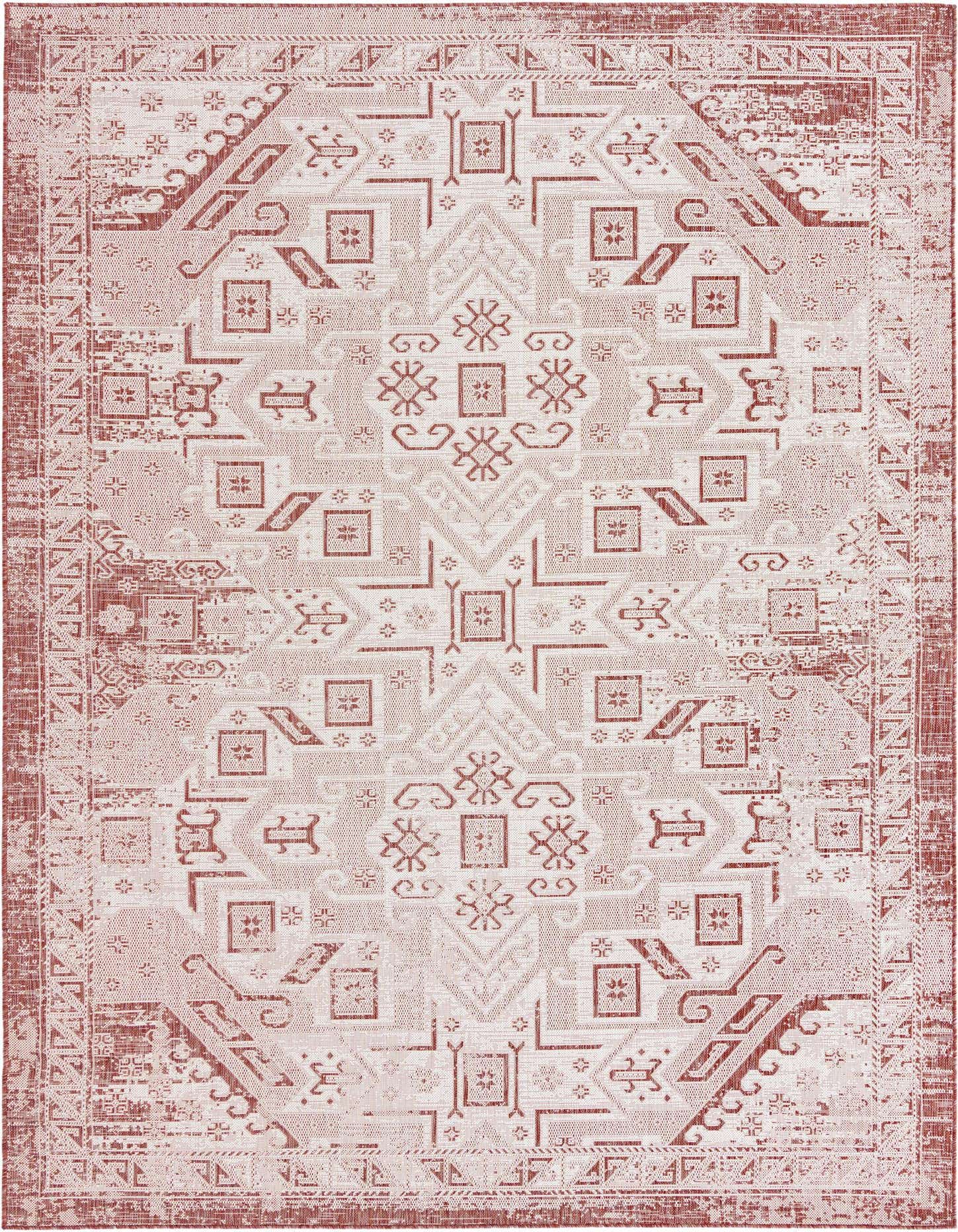 7' 10 x 11' Easy-Clean Aztec Indoor / Outdoor Rug