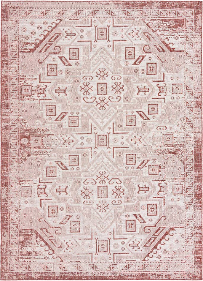 Detail image of 7' 10 x 11' Easy-Clean Aztec Indoor / Outdoor Rug