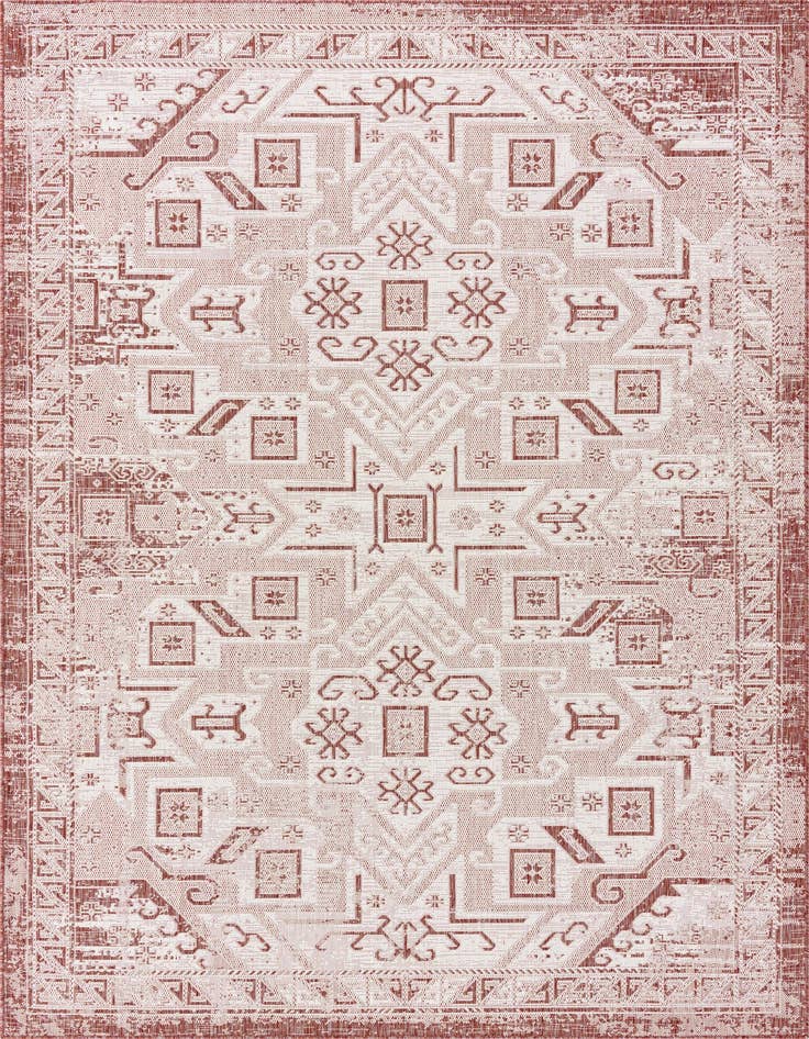 Detail image of 7' x 10' Easy-Clean Aztec Indoor / Outdoor Rug