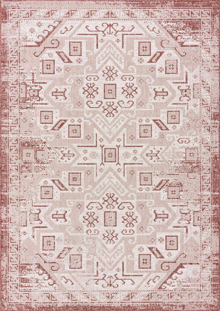 7' x 10' Easy-Clean Aztec Indoor / Outdoor Rug