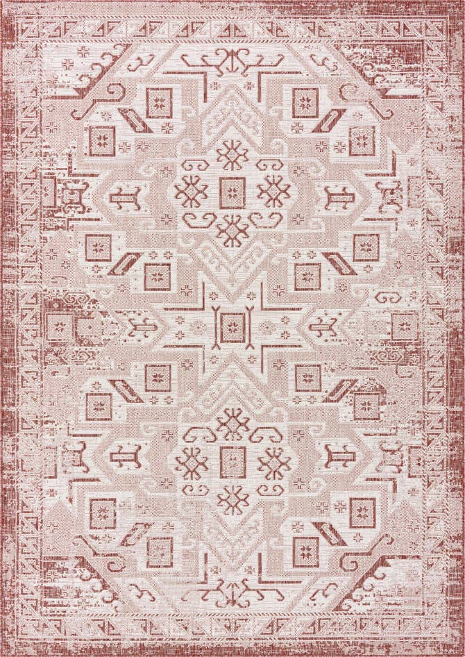 Detail image of 7' x 10' Easy-Clean Aztec Indoor / Outdoor Rug