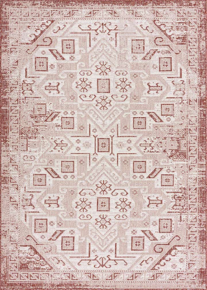 6' x 9' Easy-Clean Aztec Indoor / Outdoor Rug